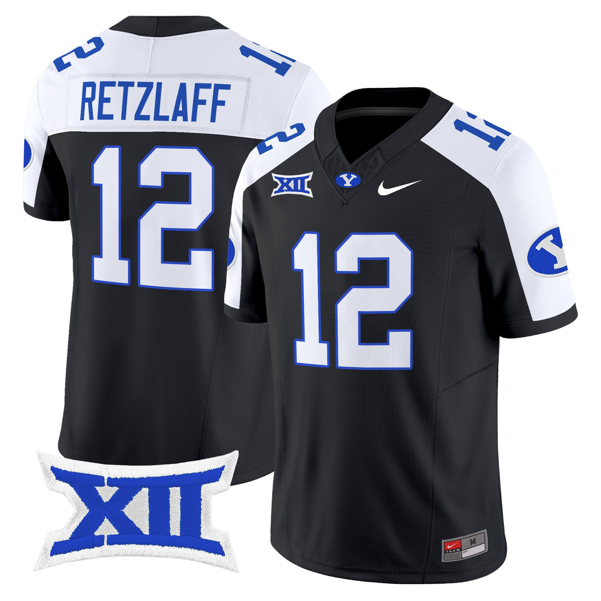 Men BYU Cougars #12 Retzlaff Black Nike 2024 Vapor Limited NCAA Jersey